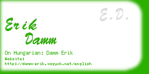 erik damm business card